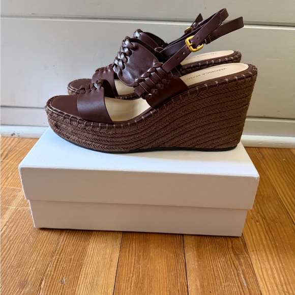 Veronica Beard Chocolate Platform Sandals - Picture 2 of 6